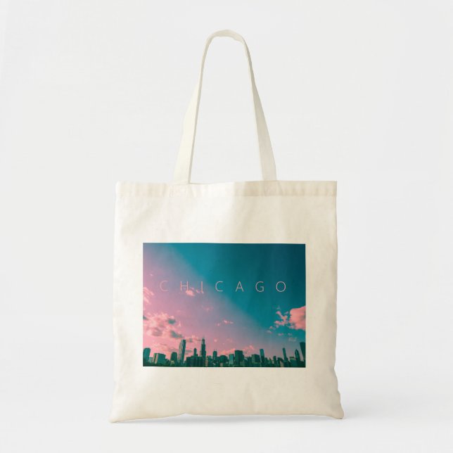 Bolsa Tote Chicago Skyline Tote Bag (Frente)