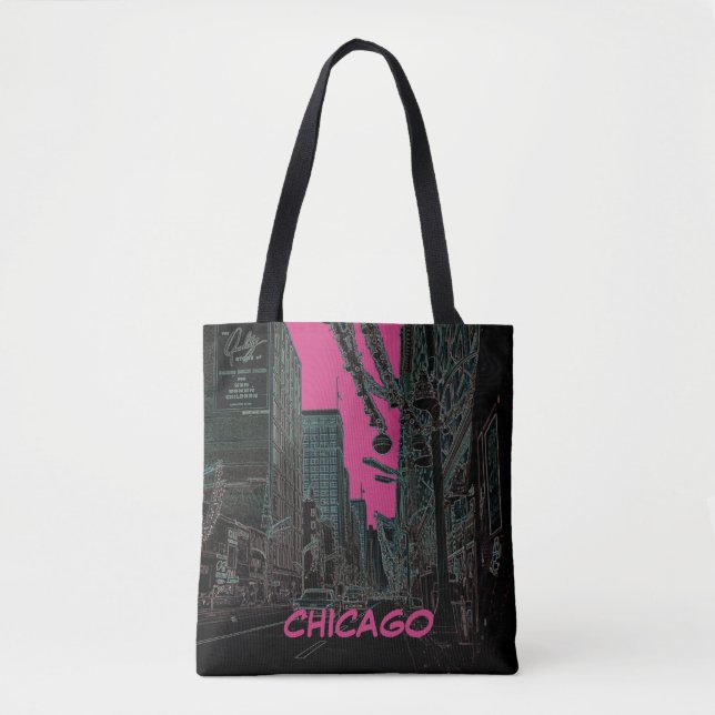 Bolsa Tote Chicago State Street no Natal de 1967 GlowEdge (Frente)
