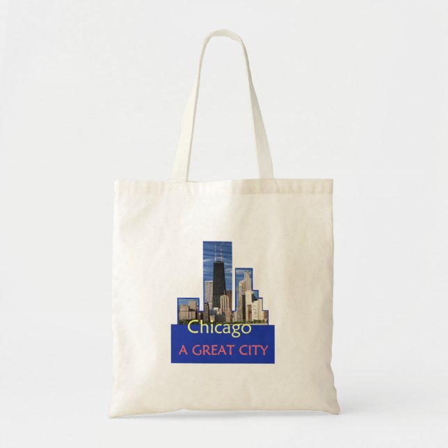 Bolsa Tote CHICAGO um grande saco da cidade (Frente)