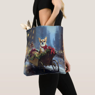 Bolsa Tote chihuahua Christmas Fesason