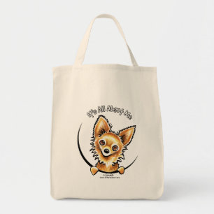 Bolsa Tote Chihuahua de cabelos compridos IAAM