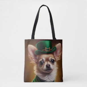 Bolsa Tote Chihuahua Dog in St. Patrick's Day Dress