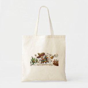 Bolsa Tote Chihuahua Engraçado Montado em Piñata Aniversário