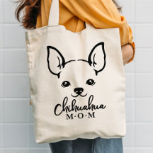 Chihuahua Mãe Grocery Tote Bag