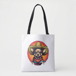 Bolsa Tote Chihuahua Mexico Cinco de Mayo Funny Dog