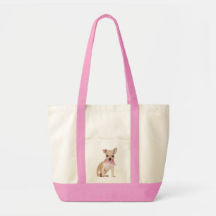 Bolsa Tote Chihuahua Puppy Cão Scarf Impulse Tote Bag