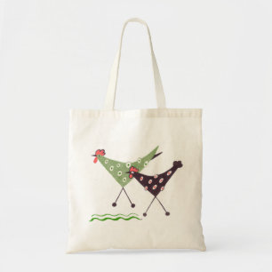 Bolsa Tote Chikens, funcionamento! sacola da arte popular