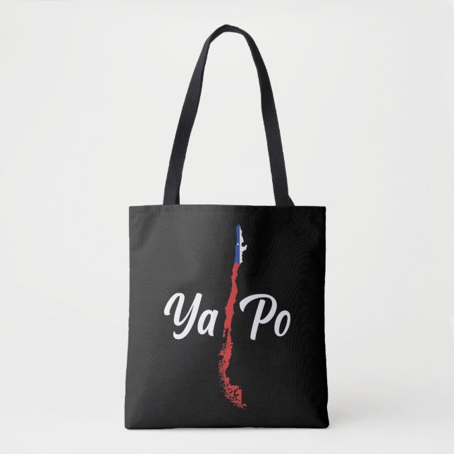 Bolsa Tote Chile Ya Po South America Map Flag Chilena (Frente)