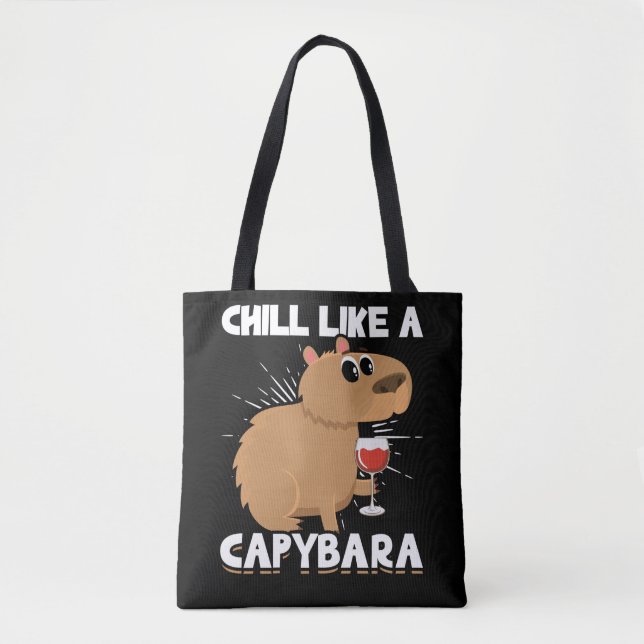 Bolsa Tote Chill Capybara Cute Animal Lover (Frente)
