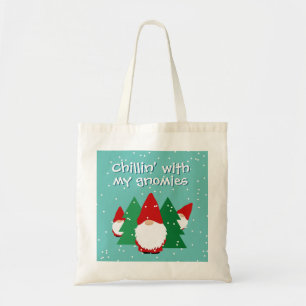 Bolsa Tote Chillin com meus nômadas Feriado de Natal engraçad