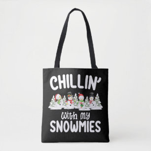Bolsa Tote Chillin Com O Meu Natal Snowmies