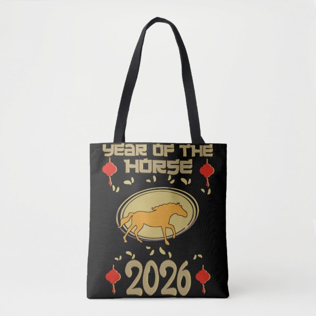 Bolsa Tote china 2026 Jahr des Pferdes  (Frente)
