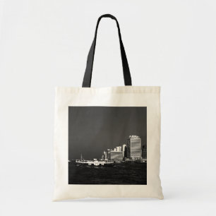 Bolsa Tote China Antiga Hong Kong barco arranha-céu mar Corre