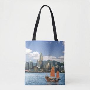 Bolsa Tote China; Hong Kong; Victoria Harbor; Porto
