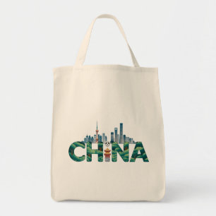 Bolsa Tote China Xangai Temple Panda