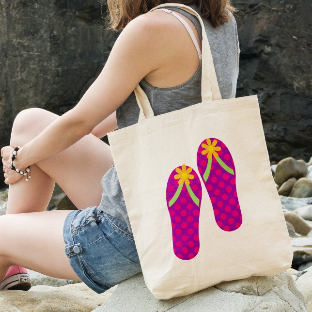 Bolsa Tote Chinelos de girassóis (Criador carregado)