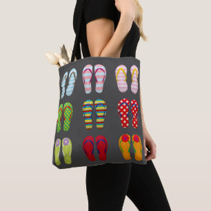 Bolsa Tote chinelos de moda moderna engraçados sandálias co