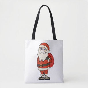 Bolsa Tote Chinelos de Natal do Papai Noel