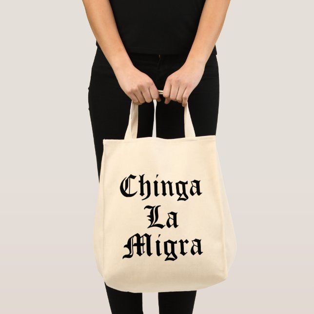 Bolsa Tote Chinga LA Migra (Frente (produto))
