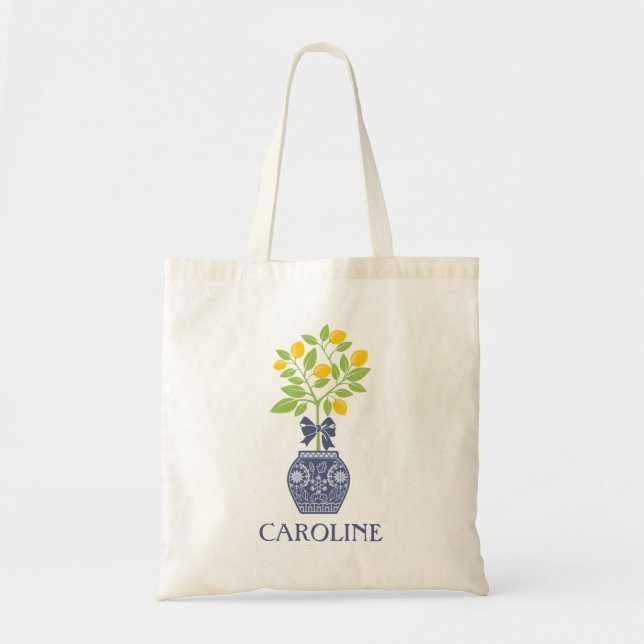 Bolsa Tote Chinoiserie Lemon Tree Personalizada Tote Bag (Frente)