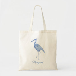 Bolsa Tote Chinoiserie Watercolor Blue Heron