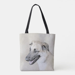 Bolsa Tote Chinook (Helicopter Ears) Painting - Dog Art