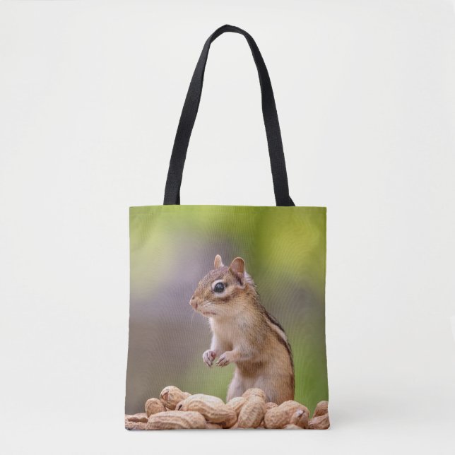 Bolsa Tote Chipmunk com amendoins (Frente)