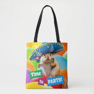 Bolsa Tote Chipmunk De Partido Em Sombrero