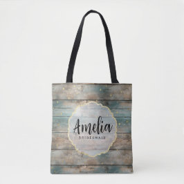 Bolsa Tote Chique Pastel Wood Bridesmaid