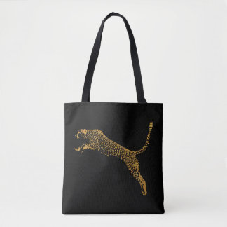Bolsa Tote Chita Dourada Metálica