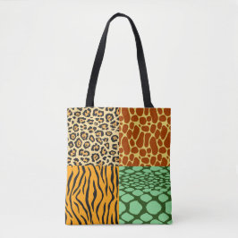 Bolsa Tote Chita, Girafa, Tigre e Cobra