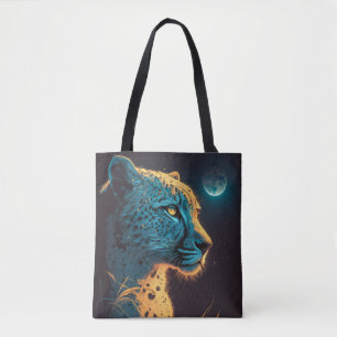 Bolsa Tote Chita Retrato Animal Pintura de Vida Selvagem ao a