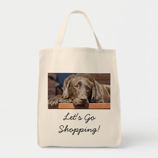 Bolsa Tote Chocolate bonito Labrador Retriever (Frente)