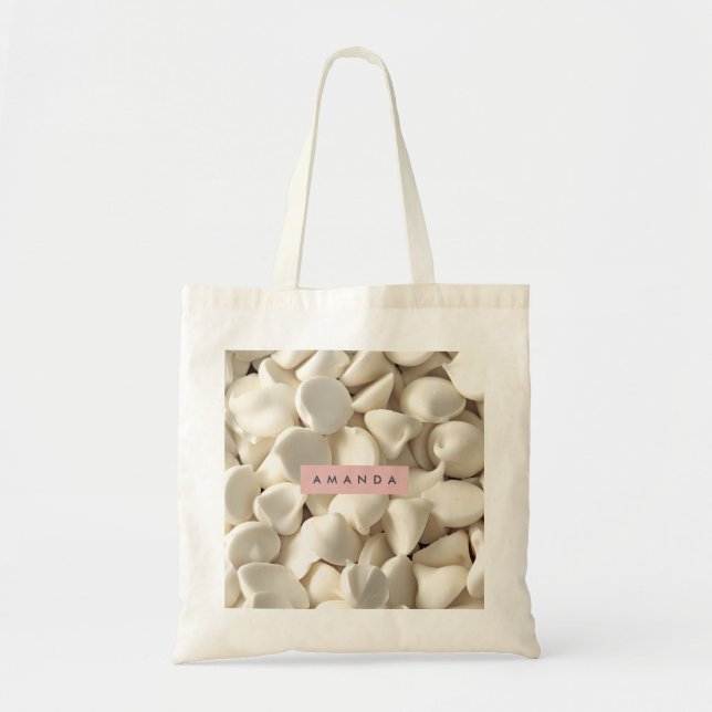 Bolsa Tote Chocolate Branco Cremoso Personalizado (Frente)