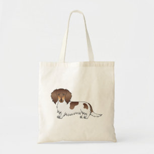 Bolsa Tote Chocolate E Cão-De-Pêssego Longo De Pêssego De 