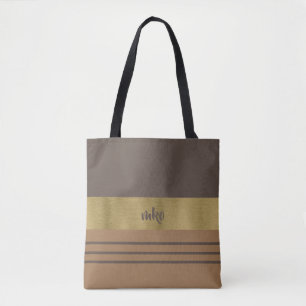 Bolsa Tote Chocolate e Marrom Claro