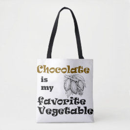 Bolsa Tote Chocolate é meu Legume Favorito