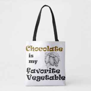 Bolsa Tote Chocolate é meu Legume Favorito