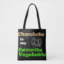 Bolsa Tote Chocolate é meu Legume Favorito