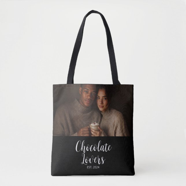 Bolsa Tote Chocolate Lovers Couple Established Photo Gift (Frente)