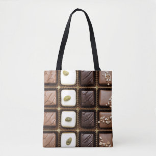 Bolsa Tote Chocolate luxuoso Handmade em uma caixa