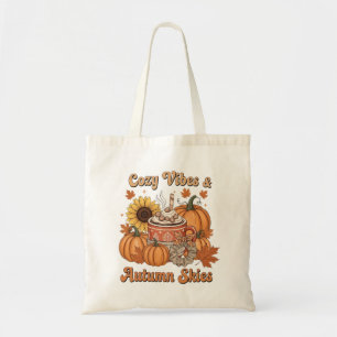 Bolsa Tote Chocolate Quente do Céu de Outono