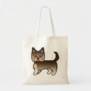Bolsa Tote Chocolate Yorkshire Terrier Yorkie - Cão de desen