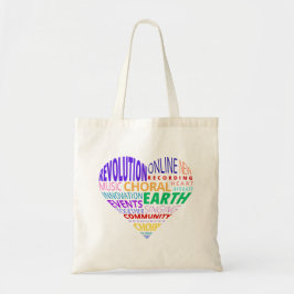Bolsa Tote Choir of the Earth Word Cloud