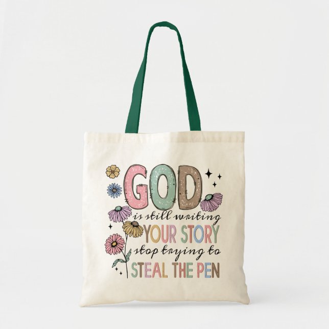 Bolsa Tote Christian Quote Retro (Frente)
