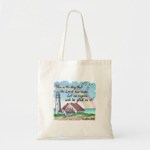 Bolsa Tote Christian Rejoice Lighthouse, nome personalizado T