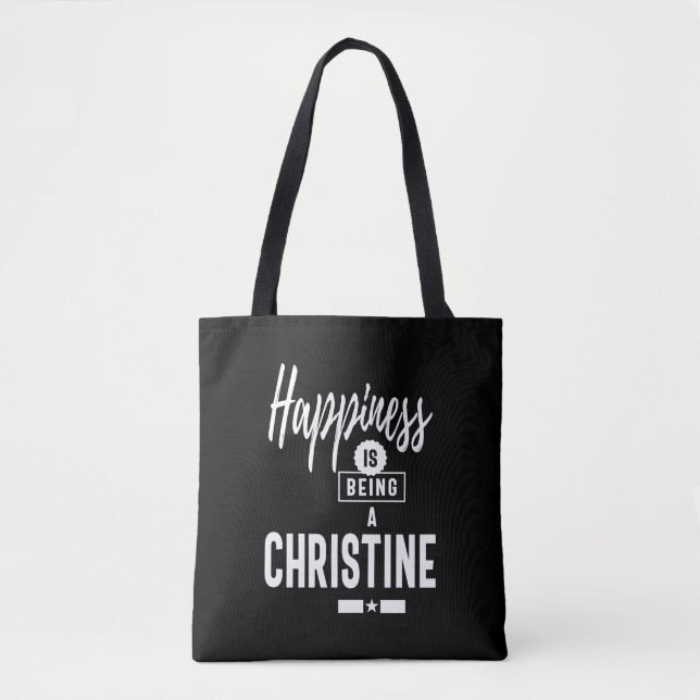 Bolsa Tote Christine Personalised Name Birthday Gift (Frente)