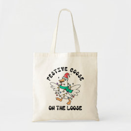 Bolsa Tote Christmas Festive Goose on the Loose