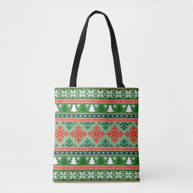 Bolsa Tote Christmas Knitting Pattern (Frente)