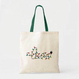 Bolsa Tote Christmas Lights Love